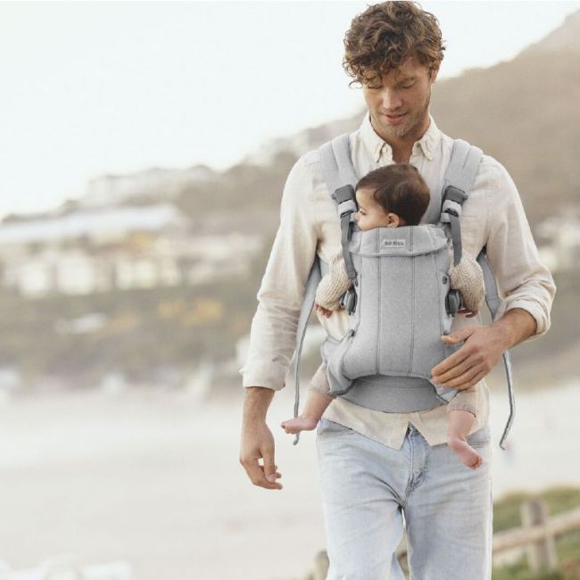 MOCHILA PORTA BEBE HARMONY WOVEN/MELANGE GRIS CLARO