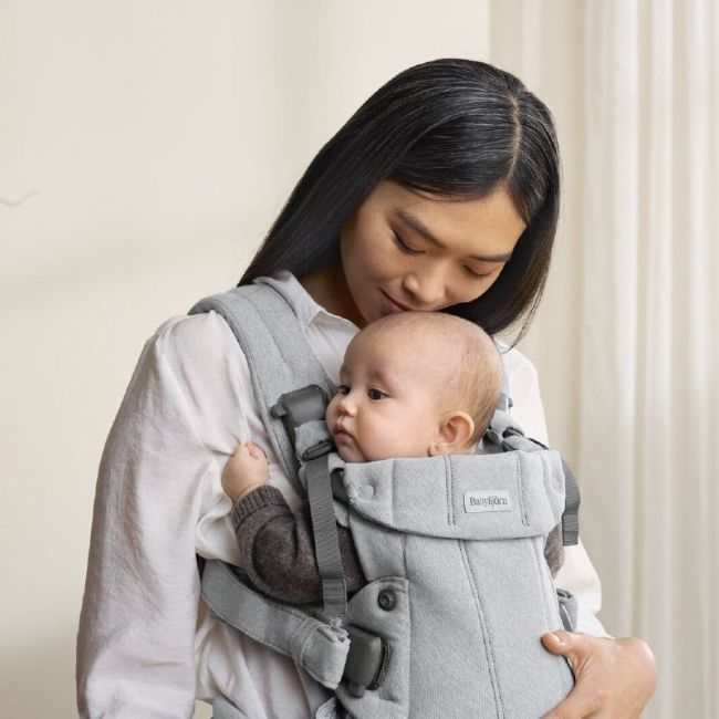 MOCHILA PORTA BEBE HARMONY WOVEN/MELANGE GRIS CLARO