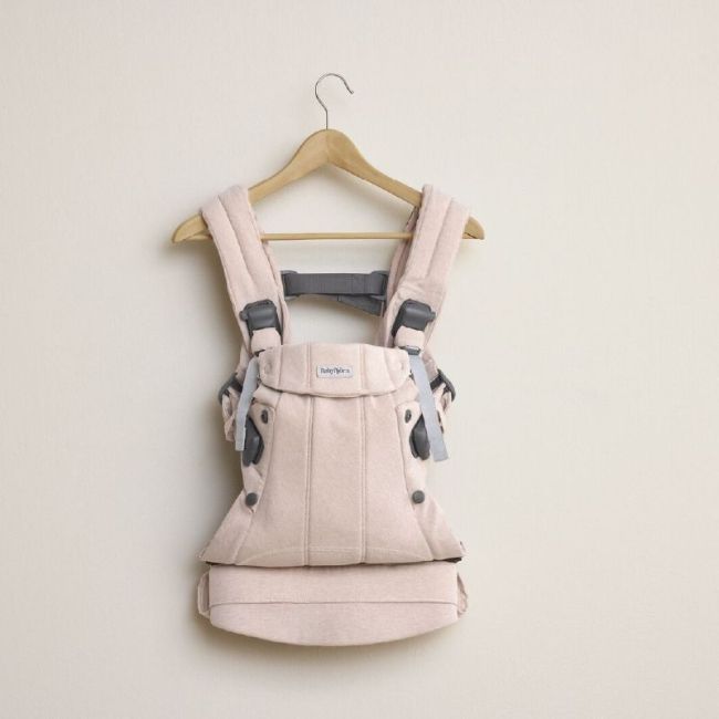 MOCHILA PORTA BEBE HARMONY WOVEN/MELANGE ROSA CLARO