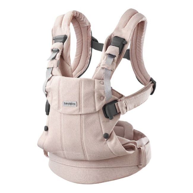 MOCHILA PORTA BEBE HARMONY WOVEN/MELANGE ROSA CLARO