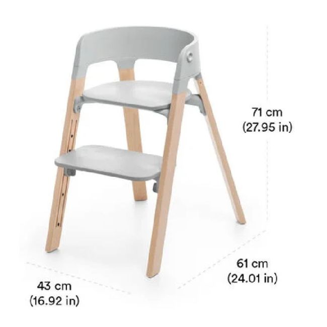 Patas para Stokke Steps - Madera Haya Blanqueado