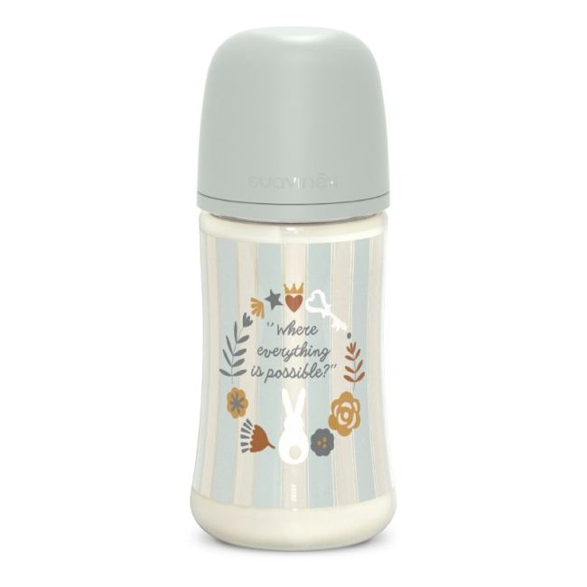 BIBERÃO POLIAMIDA 270ML WONDERLAND RISCAS AZUL