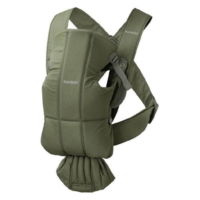 MOCHILA PORTA-BEBÉ MINI TEJIDA VERDE ESCURO