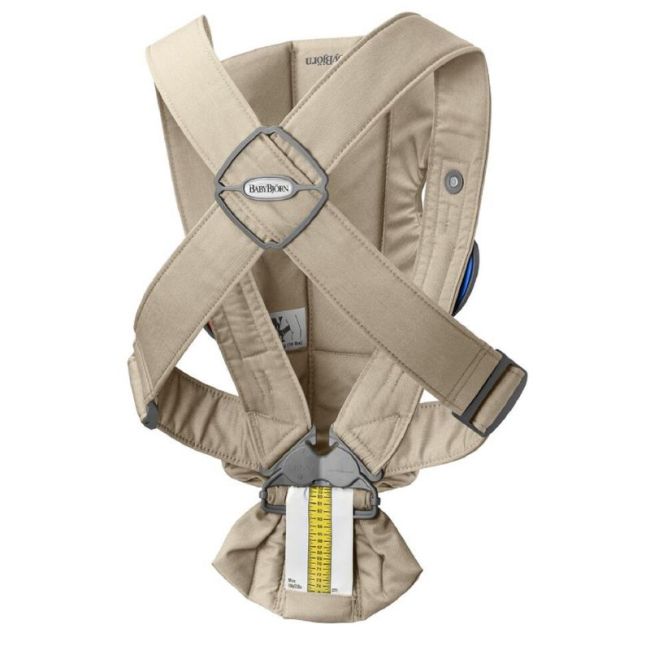 Mochila Porta Bebe Mini Babybjörn Woven - Beige