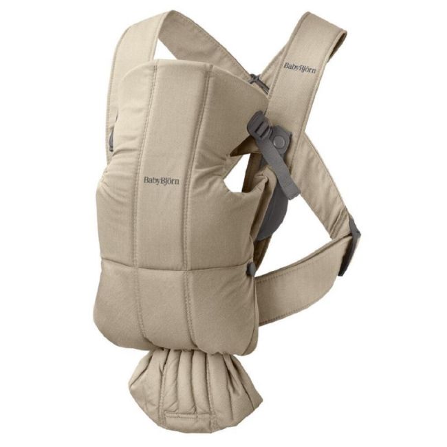 Mochila Porta Bebe Mini Babybjörn Woven - Beige