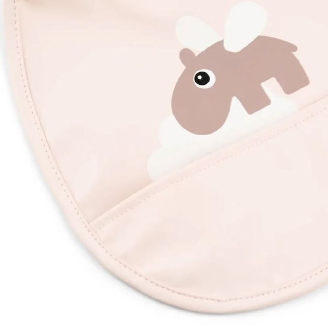 Conjunto de 2 babadores com bolso pequeno Clouds - Rosa