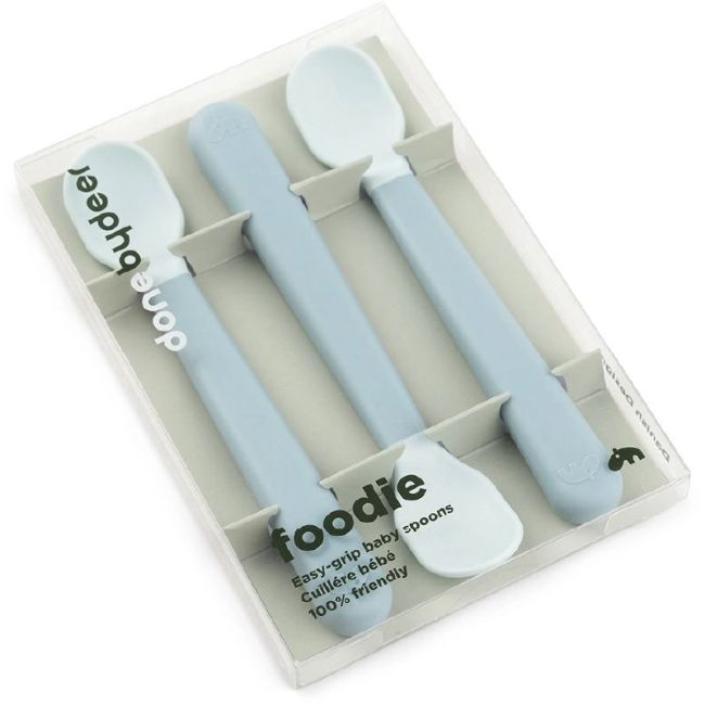 COLHER PARA BEBÉS FÁCIL DE AGARRAR 3-PACK AZUL