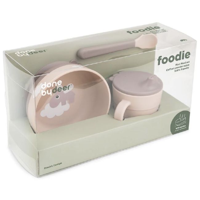 Set Vajilla Foodie First Meal Happy Clouds - Rosa