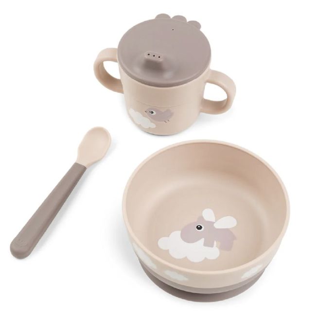 Defina Conjunto de Jantar Foodie First Meal Happy Clouds - Rosa