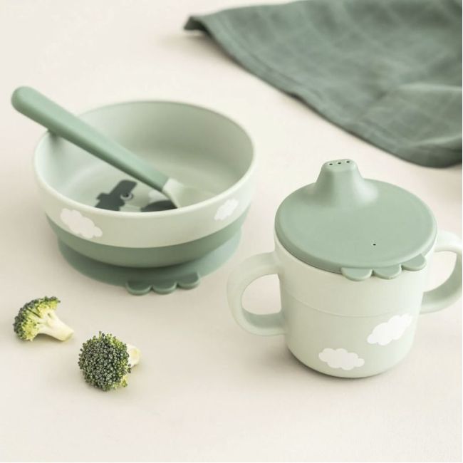 Defina Conjunto de Jantar Foodie First Meal Happy Clouds - Verde