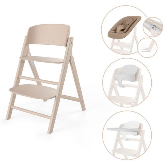 Trona plegável evolutiva CYBEX Click & Fold 4IN1 Natural