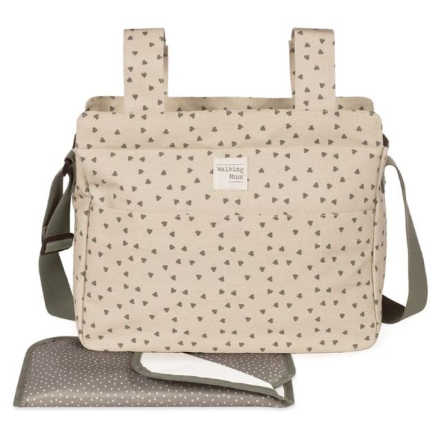 BOLSA CANASTILLA CORAZONES POPPY MUSGO