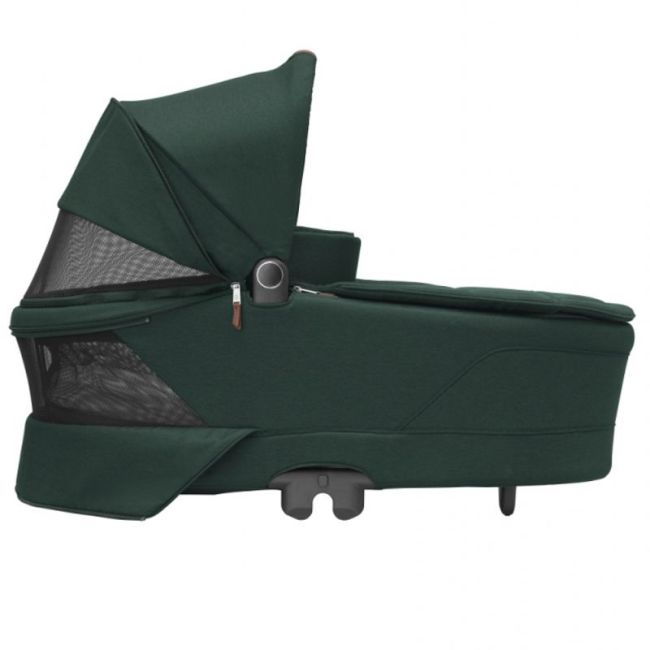 MC SENSE CARRYCOT TWILLIC GREEN (BROWN LEATHER)