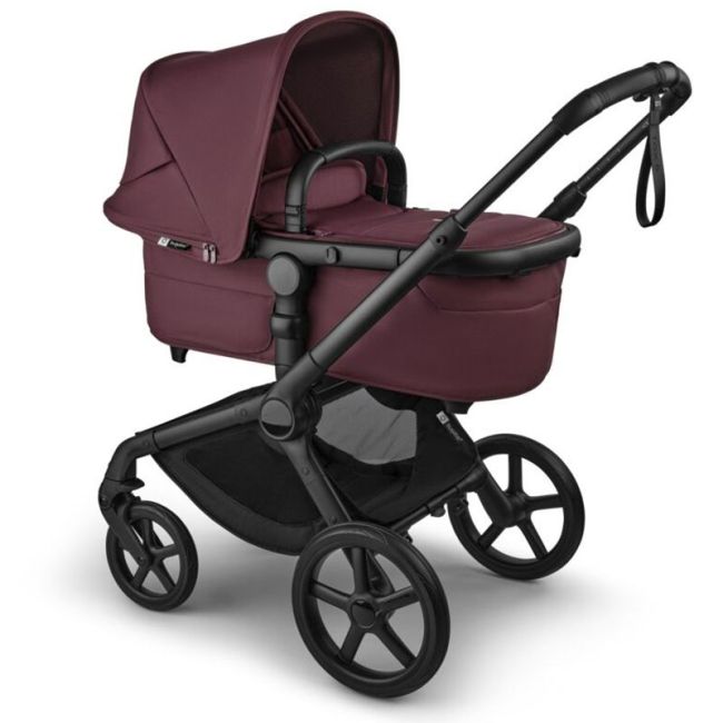 Carrinho Bugaboo Fox 5 Renew Preto-Vermelho Cereja-Vermelho Cereja Completo