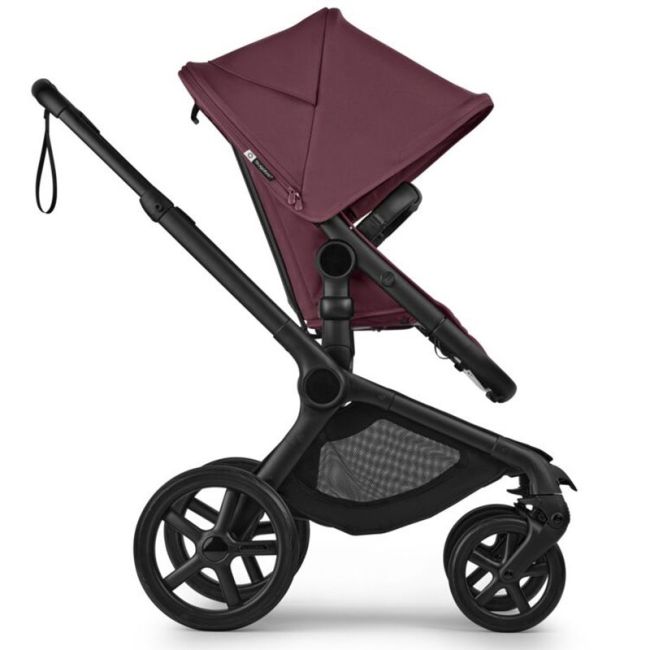 Carrinho Bugaboo Fox 5 Renew Preto-Vermelho Cereja-Vermelho Cereja Completo