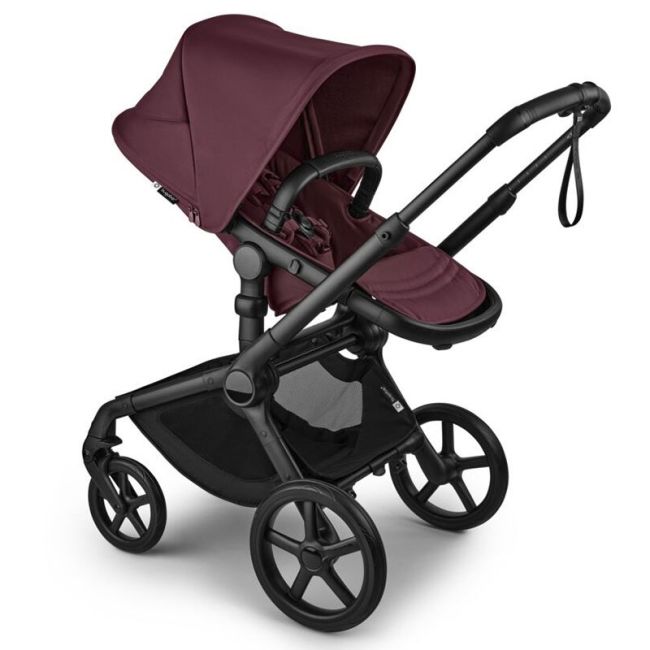 Carrinho Bugaboo Fox 5 Renew Preto-Vermelho Cereja-Vermelho Cereja Completo