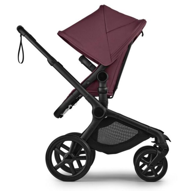 Carrinho Bugaboo Fox 5 Renew Preto-Vermelho Cereja-Vermelho Cereja Completo