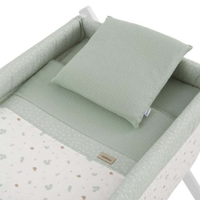 Minicuna Tesoura Madeira Ardi Verde/Branco 55X87X74 Cm