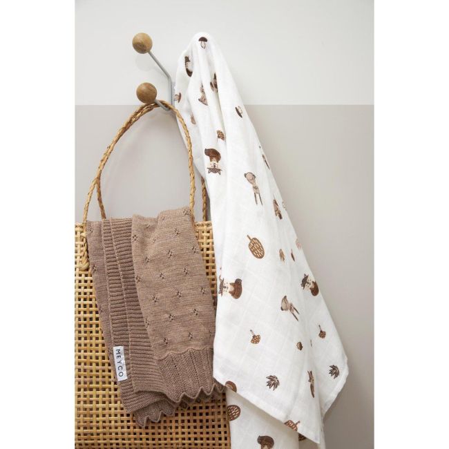 Muselina Grande Pack De 2 120X120 Meforest Animals Toffee