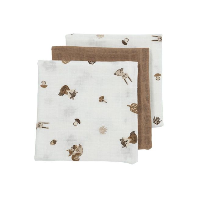 Muselina Mediana Pack De 3 70X70 Cm Me-Forest Animals Toffee