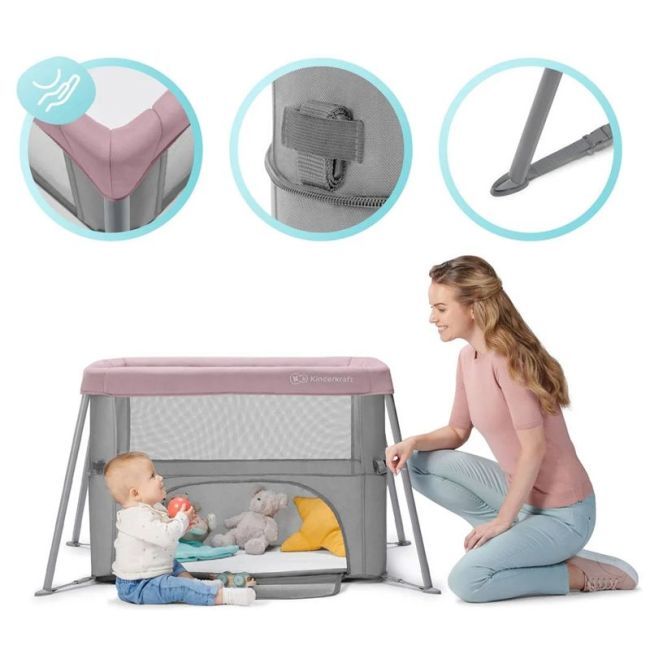 KINDERKRAFT CAMA DOBRÁVEL MOVI ROSA