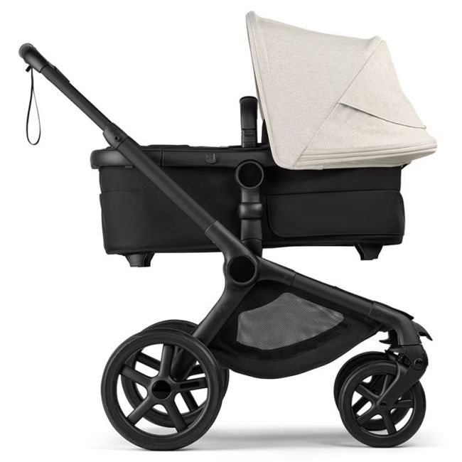 (foto)Carrinho Bugaboo Fox 5 Renew Preto-Preto Clássico-Branco Neblina Completo