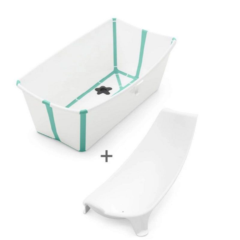 Bañera plegable Stokke ® Flexi Bath con tapón sensible al calor y soporte  para recién nacido