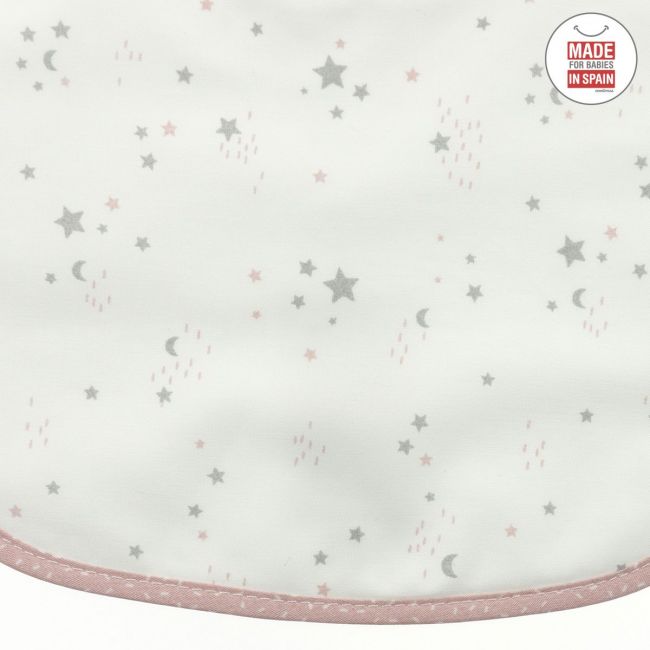 Babero Cuadrado Con Velcro Sky Rosa/Estrella 20X26 Cm CAMBRASS - 3