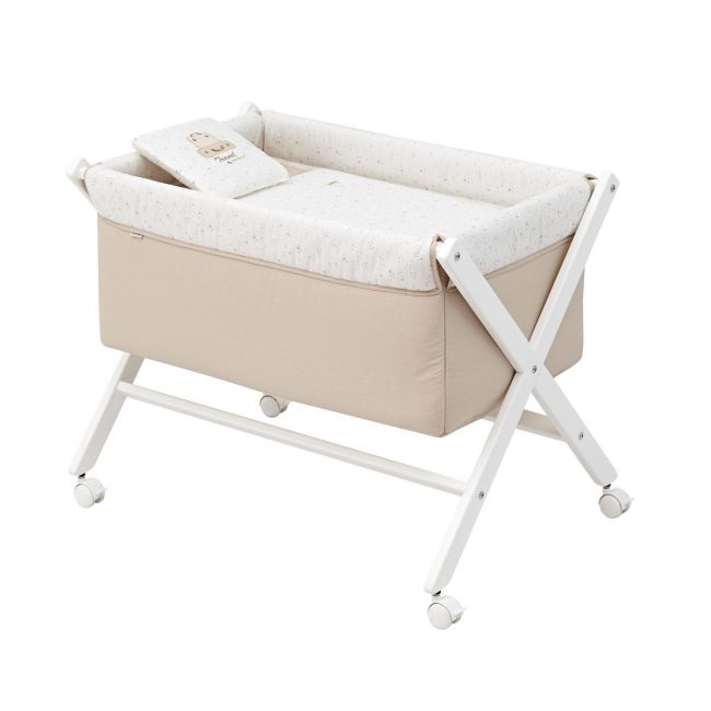 Minicuna Tesoura Madeira Sky Beige/Bco 55X87X74 Cm CAMBRASS - 1