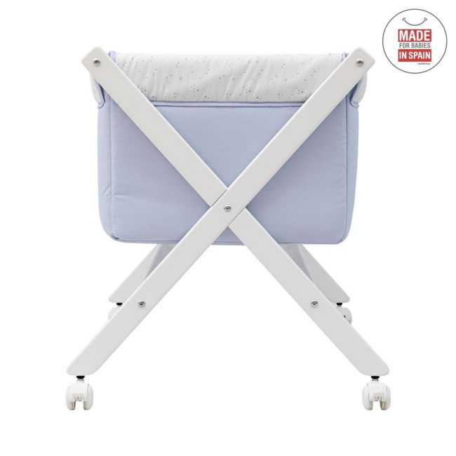 Minicuna Tesoura Madeira Sky Celeste/Bco 55X87X74 Cm CAMBRASS - 4