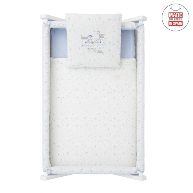 Minicuna Tesoura Madeira Sky Celeste/Bco 55X87X74 Cm CAMBRASS - 7