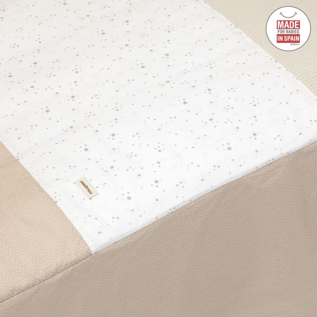 Juego 2 Piezas Colcha I-V. Cuna 70 Sky Beige 70X140 Cm CAMBRASS - 4