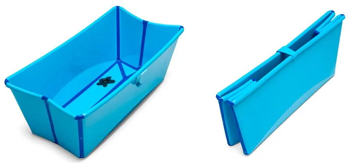 Bañera Stokke Flexi Bath XL, Azul transparente - Bañera plegable