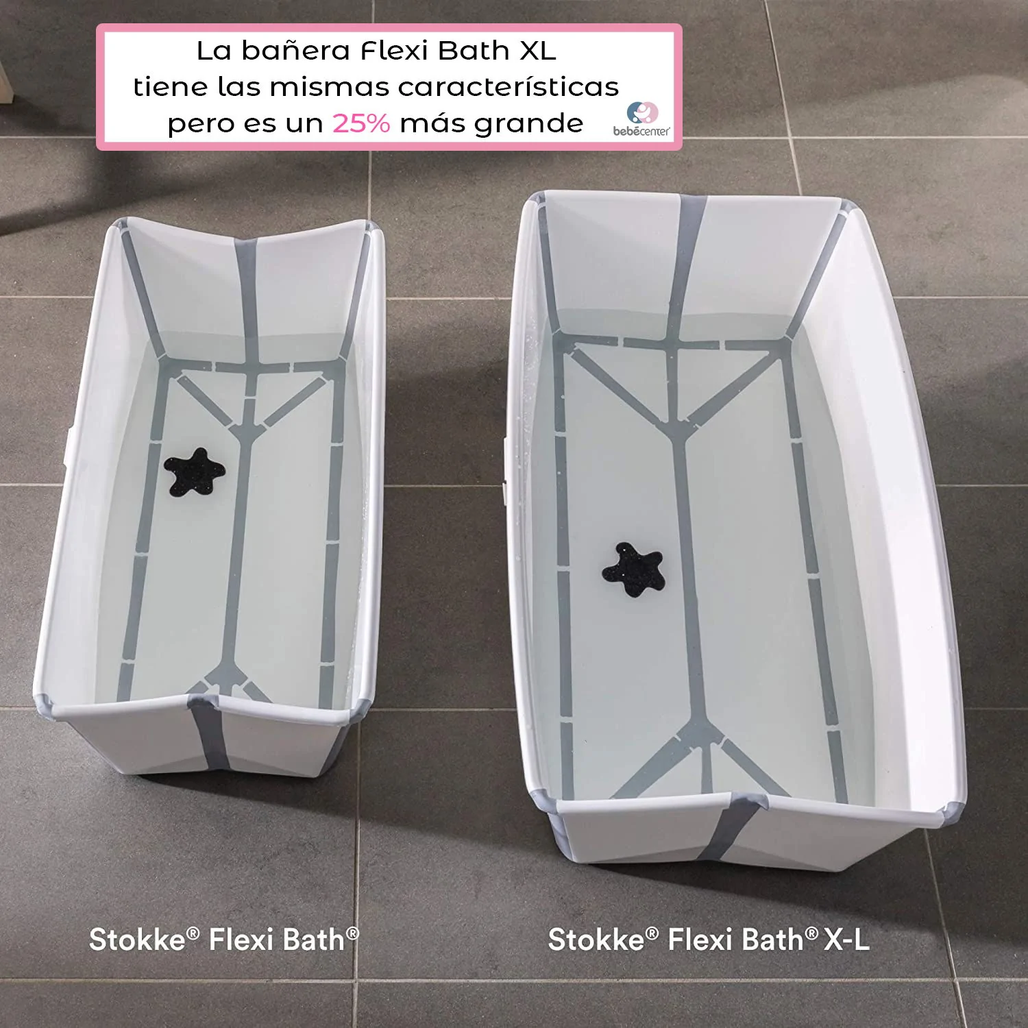 Stokke Flexi Bath XL, verde transparente, espaciosa bañera plegable para  bebé, ligera y fácil de almacenar, cómoda de usar en casa o de viaje, ideal