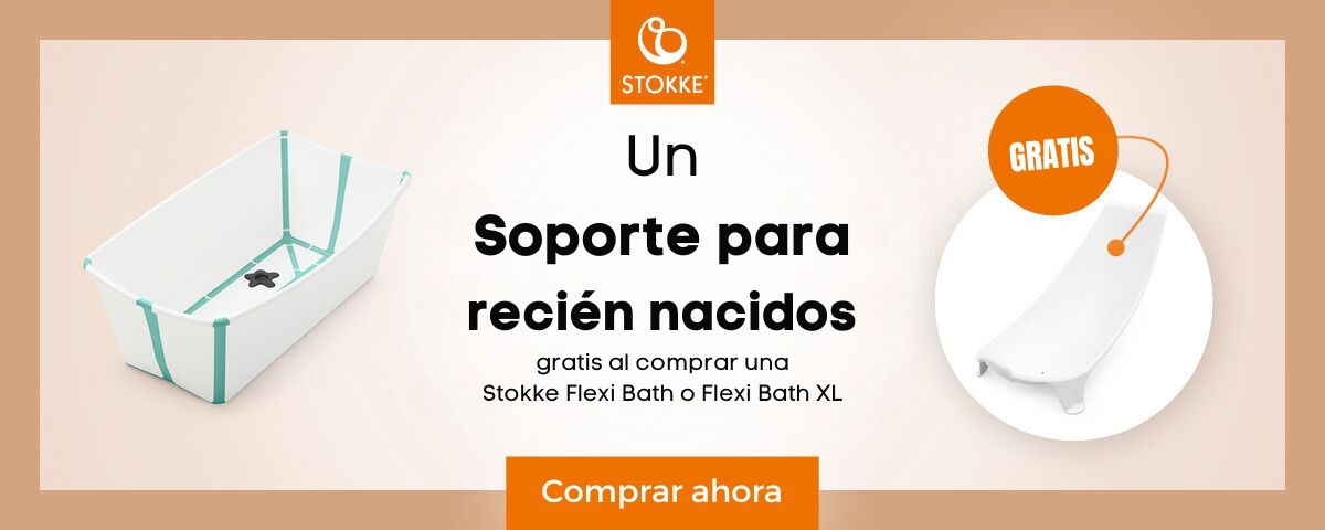 Promo Stokke Flexi Bath y Soporte Recién Nacido Gratis