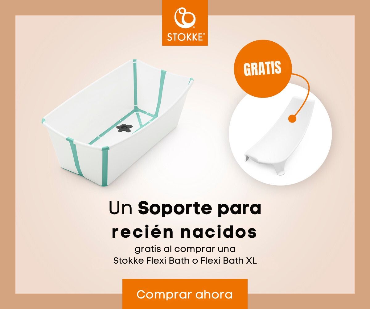 Promo Stokke Flexi Bath y Soporte Recién Nacido Gratis